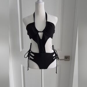 Black Cutout One-Piece Swimsuit